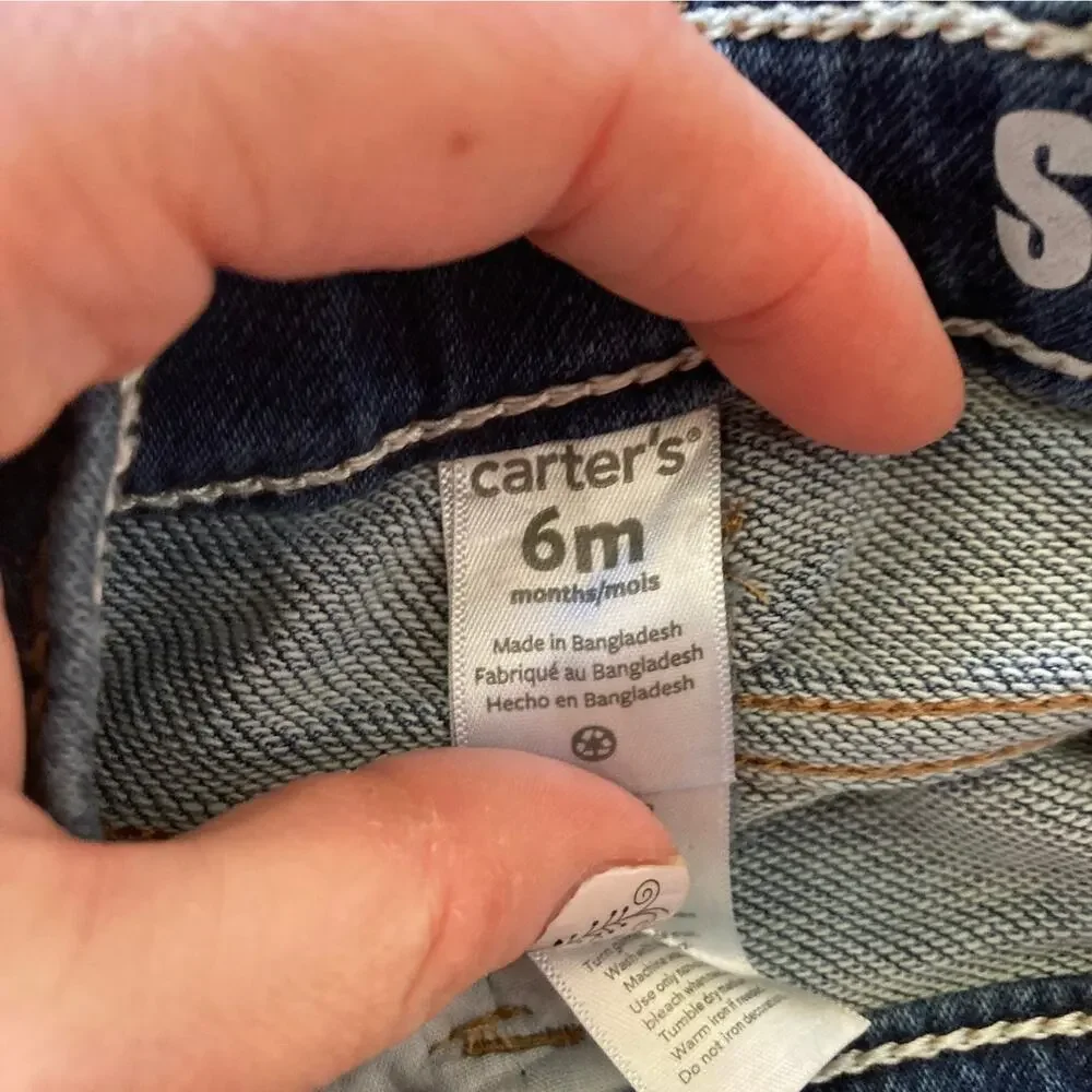 Carter's Straight Cut Baby Jeans, Size 6M